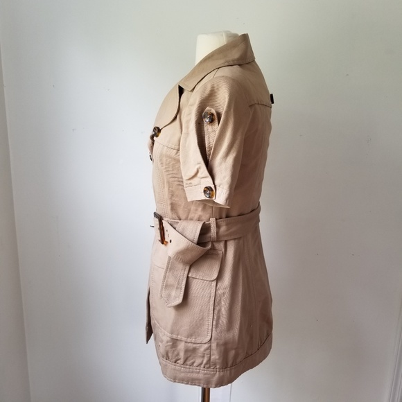 ZARA Mini Trench Dress Size SMALL - Picture 4 of 5